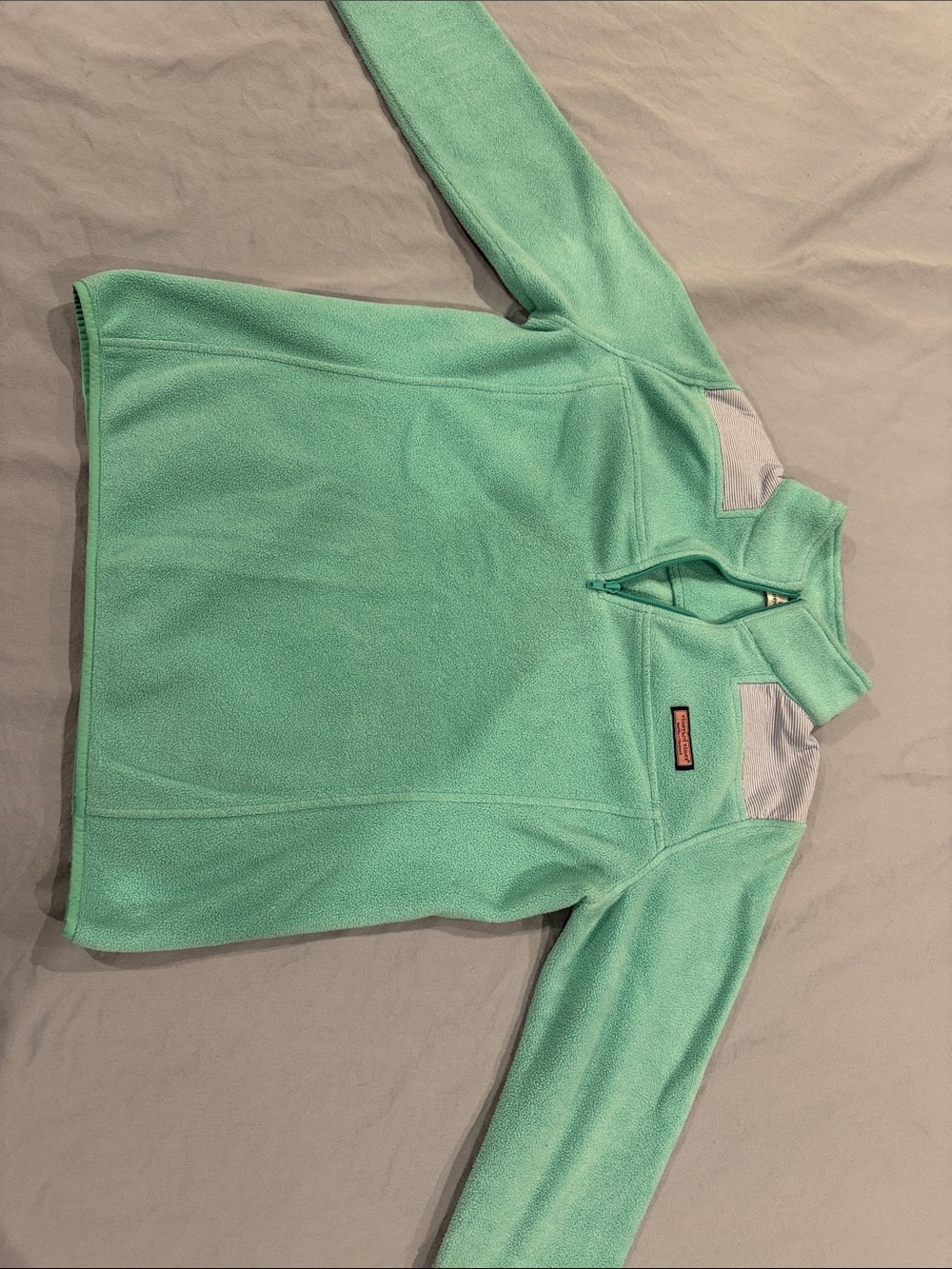 Vineyard Vines Mint Green Quarter-Zip Pullover Sweater